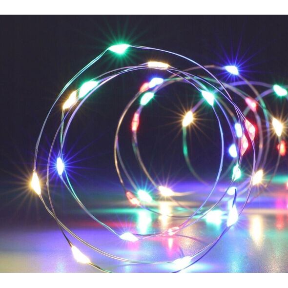 Lampki choinkowe Christmas decoration Lampki druciki na baterie girlanda 100 LED multikolor