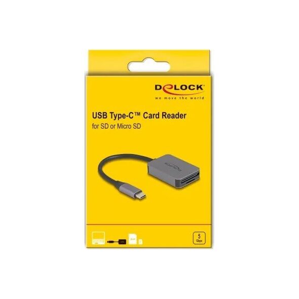 Αναγνώστης Delock Delock - Kartenleser (microSD, SD) - USB-C 14219292 4043619910090