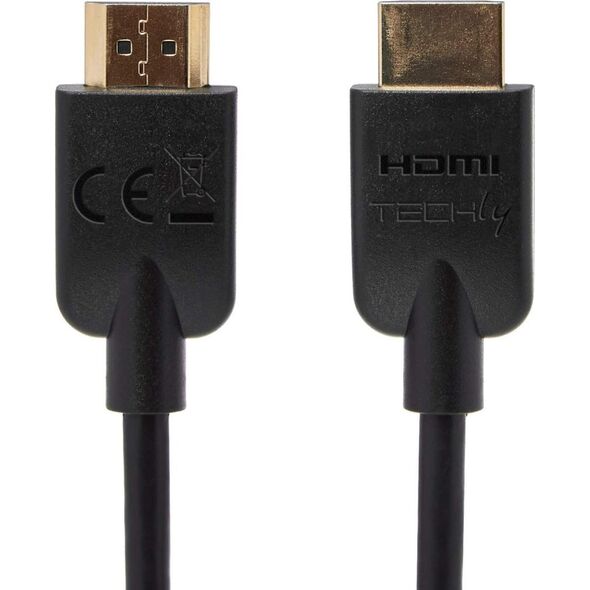 Kabel Techly TECHLY HDMI 4K 60Hz High Speed Anschlusskabel mit Ethernet schwarz 5m