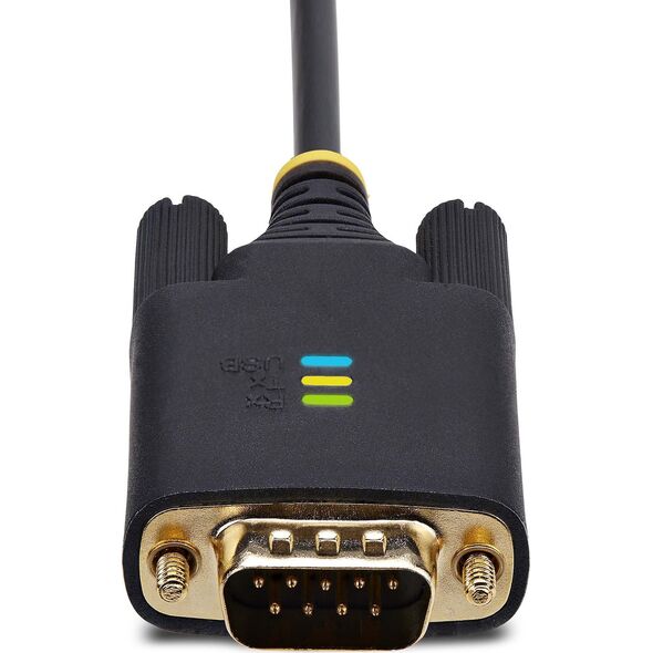 StarTech 1P6FFC-USB-SERIAL kabel równoległy Czarny 2 m USB Typu-A DB-9