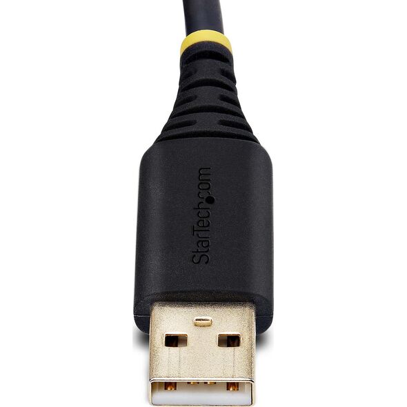 StarTech 1P6FFC-USB-SERIAL kabel równoległy Czarny 2 m USB Typu-A DB-9