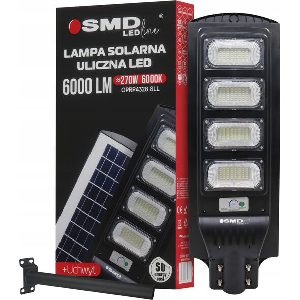 LAMPA LED ULICZNA SOLARNA 270W 6000K + UCHWYT