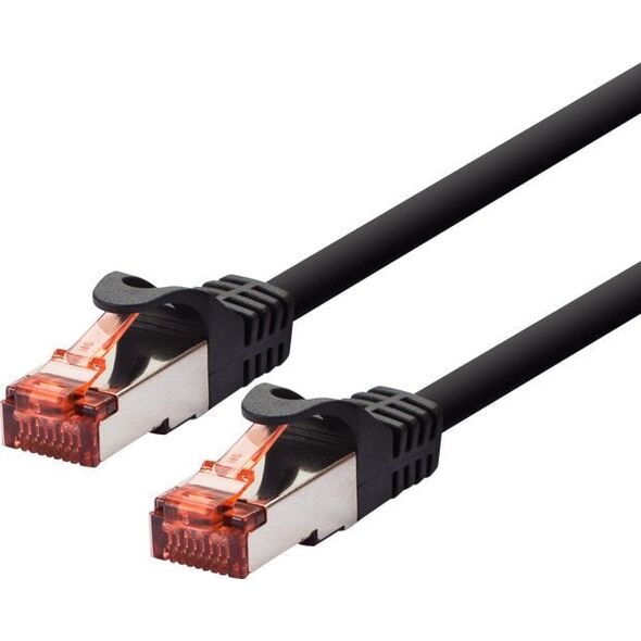 LOGON TCF66F100BL kabel sieciowy Czarny 10 m Cat6a F/UTP (FTP)