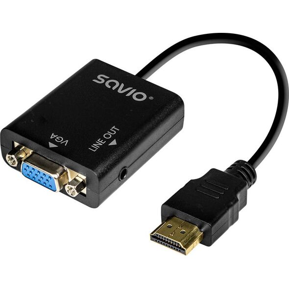 Προσαρμογέας AV Savio Καλώδιο προσαρμογέα HDMI-VGA Savio AK-76