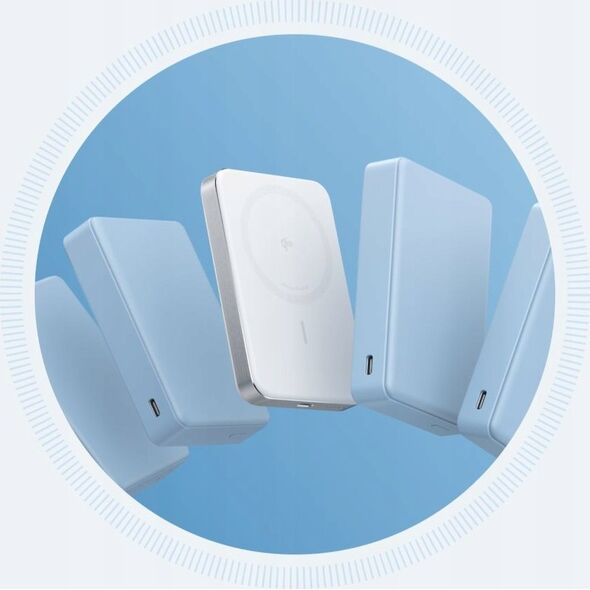 ANKER MagGo PowerBank 10.000mAh Slim weiss magnetische Powerbank im ultra-schlanken Design fuer iPhone 12 und h�her und AirPods