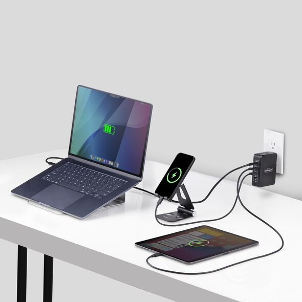 STARTECH.COM 140W USB-C-Wandladeger�t 3x USB-C/1x USB-A PD 3.1 Internationaler GaN-Ladeger�t fur MacBook/Dell XPS/Inspiron