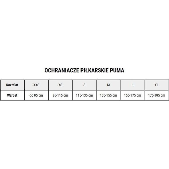 Ochraniacze piłkarskie Puma Ultra Light Strap biało-pomarańczowe 30992 01 L