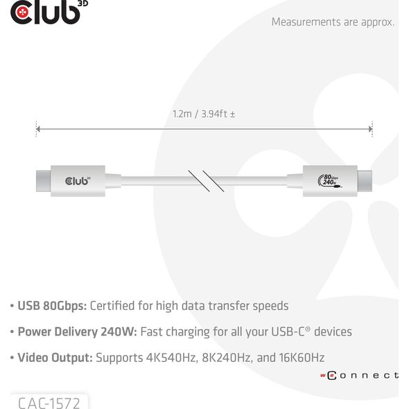 CLUB3D CAC-1572 καλώδιο USB