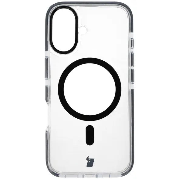 Bizon Case Marco Apple iPhone 16 clear with black frame