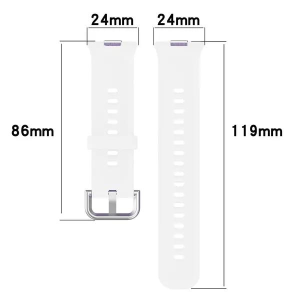 Bizon Strap Watch Silicone Pro Huawei Watch Fit 3 white