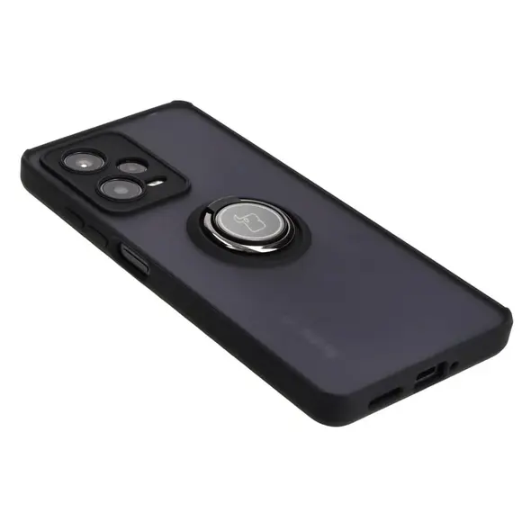 Bizon Case Hybrid Ring Xiaomi Redmi Note 12 Pro 5G smoky with a black frame