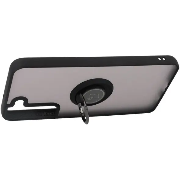 Bizon Case Hybrid Ring Samsung Galaxy S22 Plus smoky with a black frame