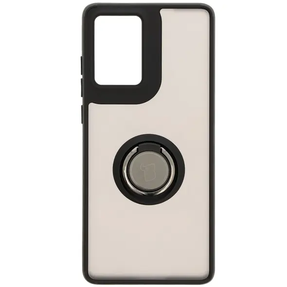 Bizon Case Hybrid Ring Motorola Moto G85 5G smoky with a black frame