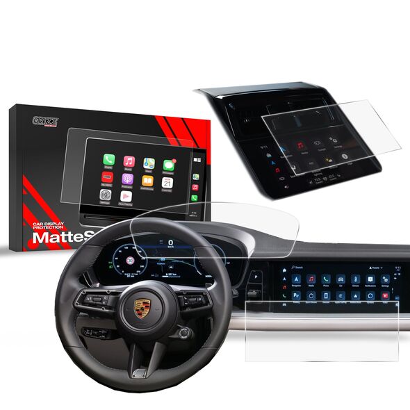 Matte GrizzGlass CarDisplay Protection Porsche Panamera 3 12,3" 2024 [3in1]