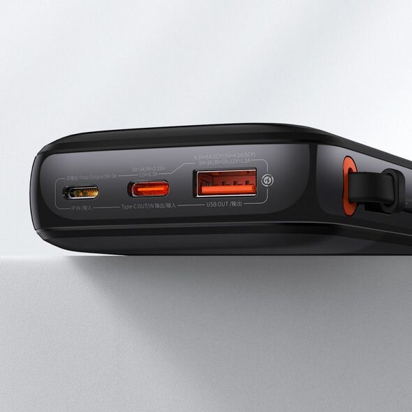 Powerbank Baseus Qpow Digital Display USB-C 10000mAh Czarny