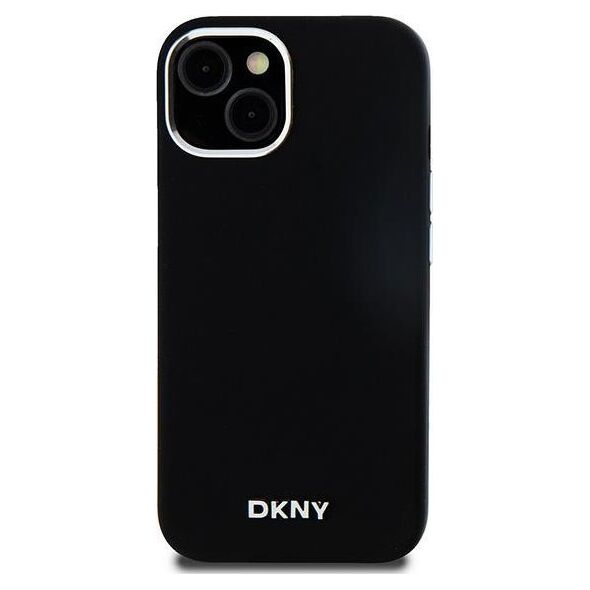 DKNY DKNY Liquid Silicone Small Metal Logo MagSafe - Etui iPhone 15 / 14 / 13 (czarny)