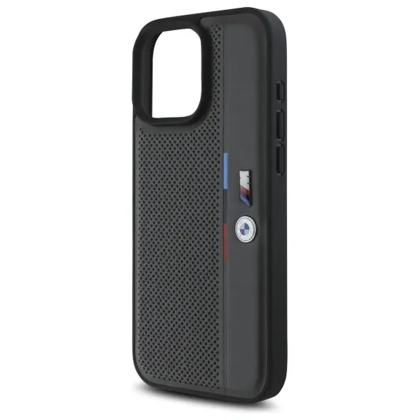 BMW BMHCP16L23PUPVA Apple iPhone 16 Pro hardcase M Perforated Tricolor Detail Line anthracite