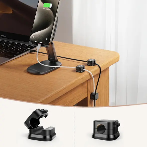 Joyroom cable organiser JR-ZS368 magnetic black (6 pcs.)
