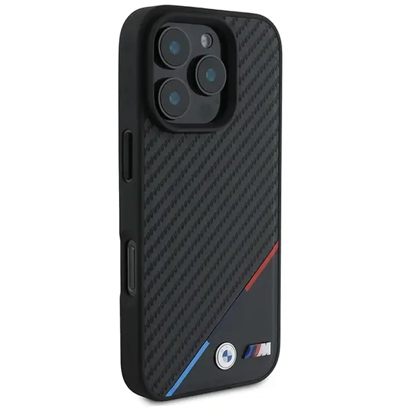 BMW BMHMP16X23PUDTK Apple iPhone 16 Pro Max hardcase M Carbon Tricolor Line MagSafe black