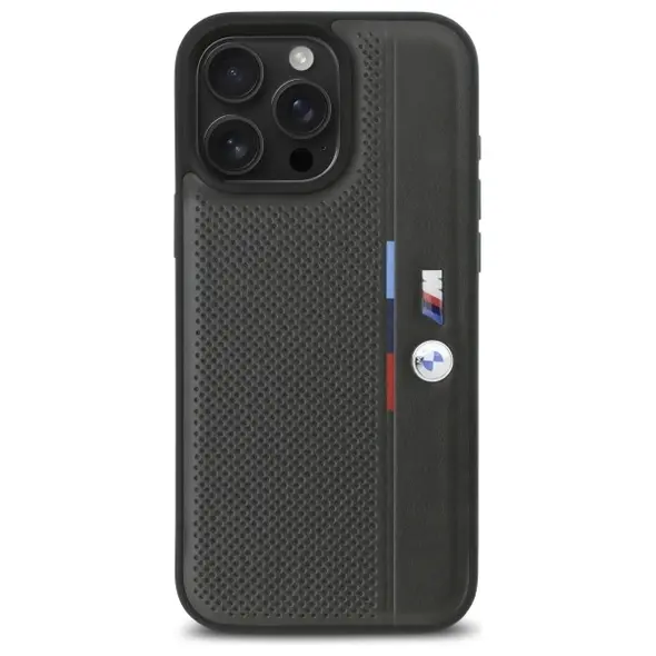 BMW BMHCP16L23PUPVA Apple iPhone 16 Pro hardcase M Perforated Tricolor Detail Line anthracite