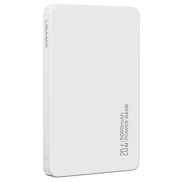 USAMS US-CD231 Power bank with wireless charging 5000mAh 20W PD Fast Charge white