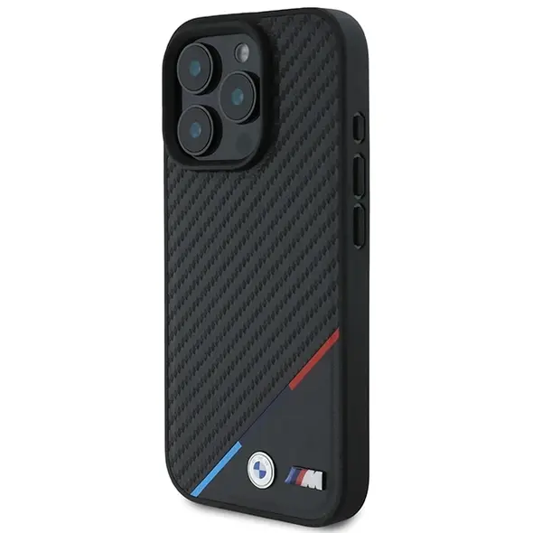 BMW BMHMP16X23PUDTK Apple iPhone 16 Pro Max hardcase M Carbon Tricolor Line MagSafe black