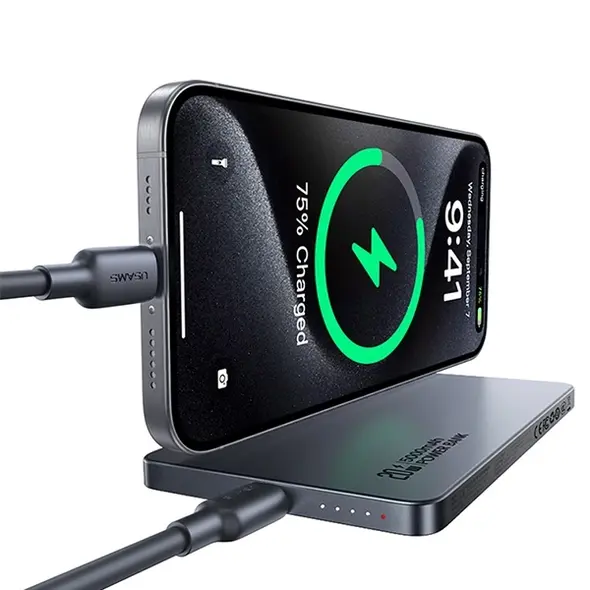 USAMS US-CD231 Power bank with wireless charging 5000mAh 20W PD Fast Charge white