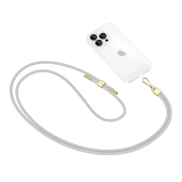 Tech-Protect C2S Rope Crossbody Strap Crayon Grey/gold