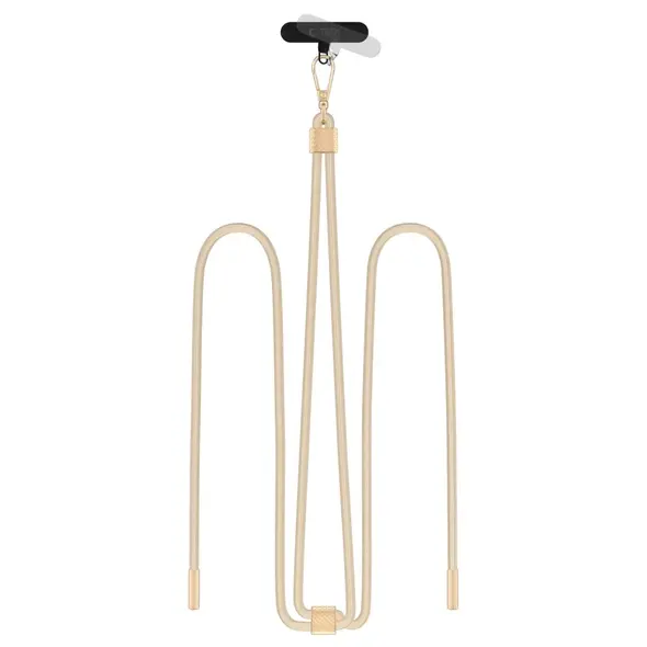 Tech-Protect C2S Rope Crossbody Strap beige/gold