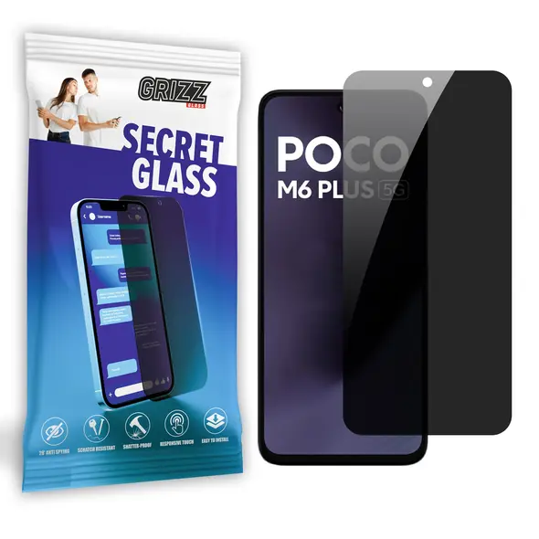 GrizzGlass SecretGlass privacy glass for Xiaomi POCO M6 Plus 5G
