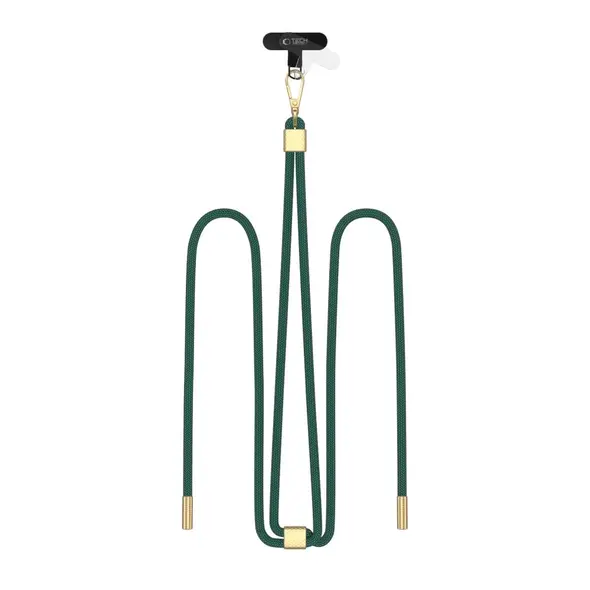 Tech-Protect C2S Rope Crossbody Strap Hunter Green/gold