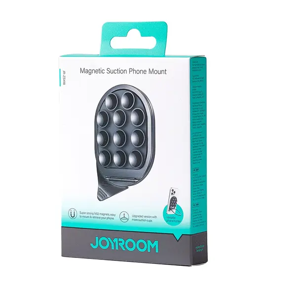 Joyroom JR-ZS418 smartphone holder with stand and suction cups MagSafe black