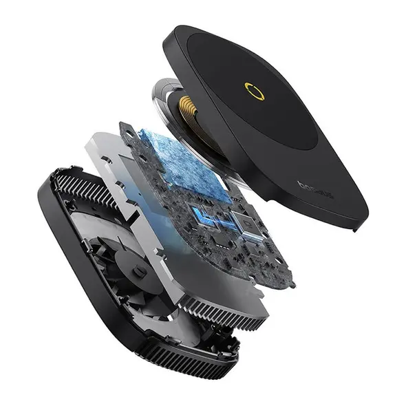 Baseus MagPro II Ultra-Thin cooling holder with charger 15W (black)