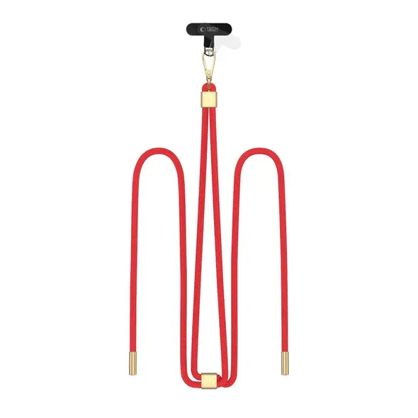 Tech-Protect C2S Rope Crossbody Strap Red/gold