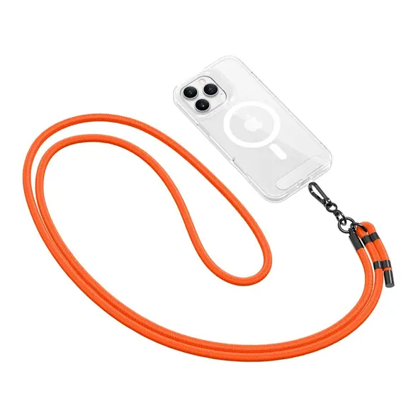 Tech-Protect C1S Rope Crossbody Strap Neon Orange/black