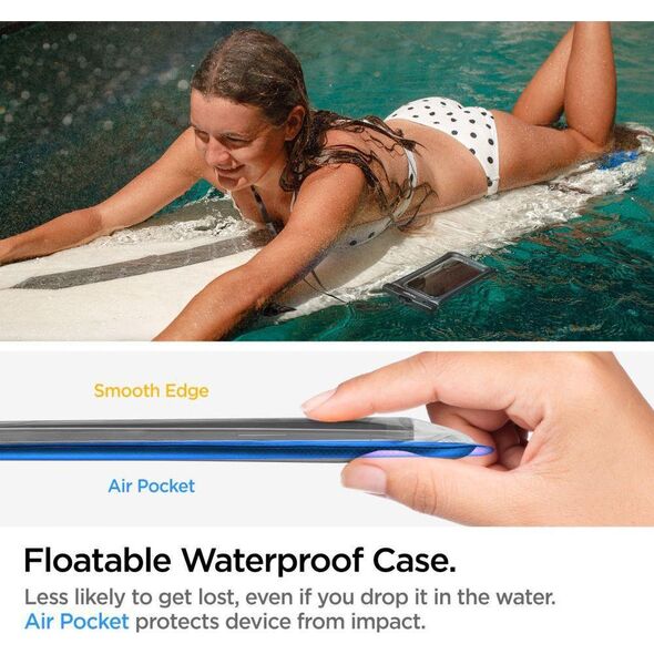 Spigen SPIGEN A610 UNIVERSAL WATERPROOF FLOAT CASE 2-PACK BLACK