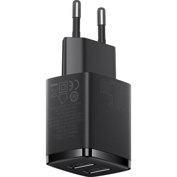 Ładowarka Baseus Compact 2x USB-A 2.1 A (CCXJ010201)