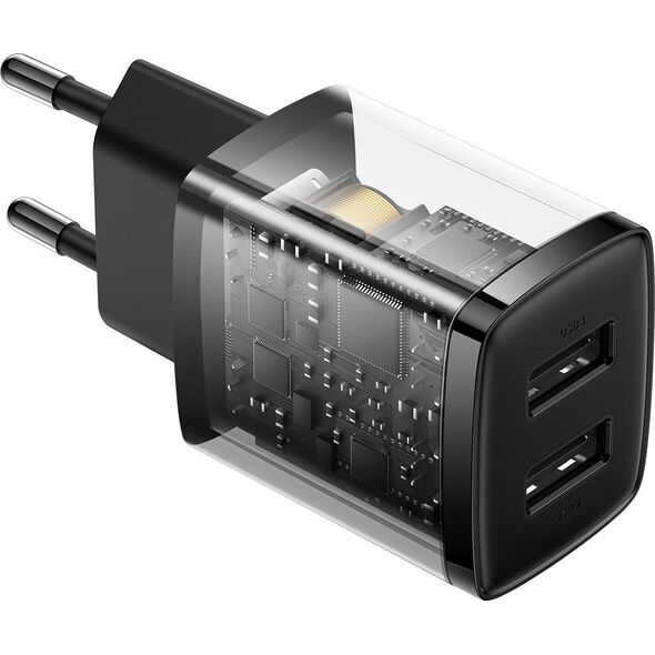 Ładowarka Baseus Compact 2x USB-A 2.1 A (CCXJ010201)