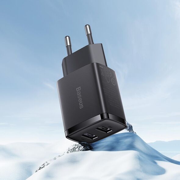 Ładowarka Baseus Compact 2x USB-A 2.1 A (CCXJ010201)