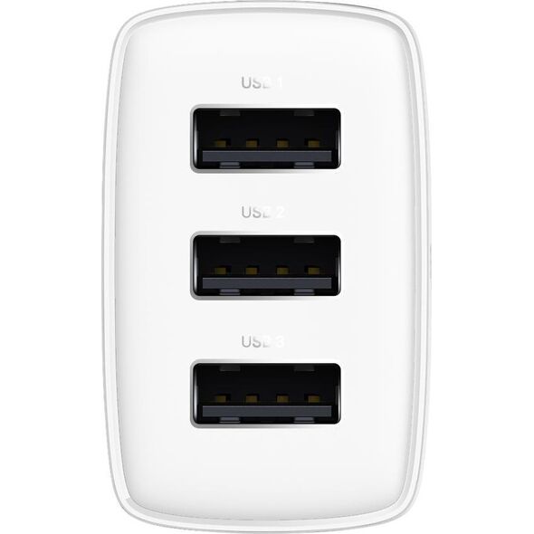 Ładowarka Baseus CCXJ020102 3x USB-A 3.4 A (BSU3406WHT)