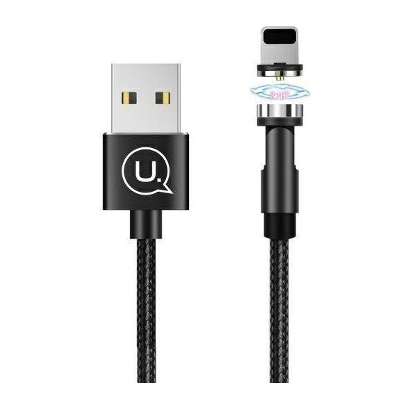 Kabel USB Usams USB-A - Lightning 1 m Czarny (109577)