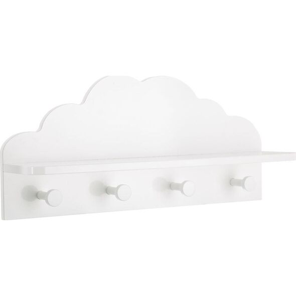 Atmosphera Biały wieszak ścienny Cloud z półką