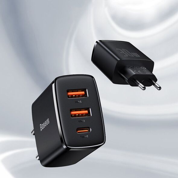 Ładowarka Baseus CCXJ-E02 2x USB-A 1x USB-C 3 A (BSU2896WHT)