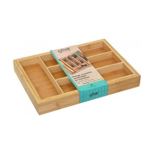 5five Organizer na Sztućce 5five Drewno Bambus (34 x 25 x 4,5 cm)