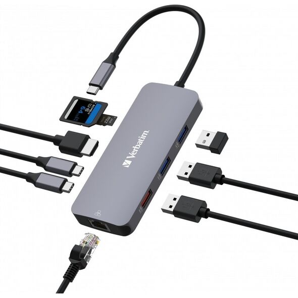 Stacja/replikator Verbatim CMH-09 USB-C (32152)
