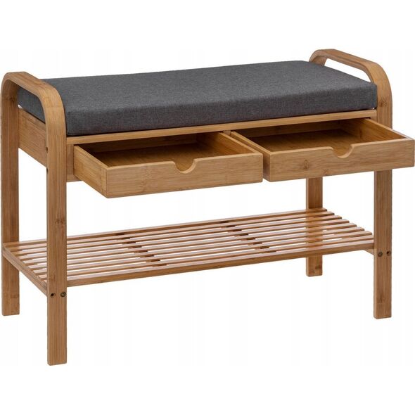 5five Szafka na buty z siedziskiem ZEN, bambus, 74 x 34 x 55 cm