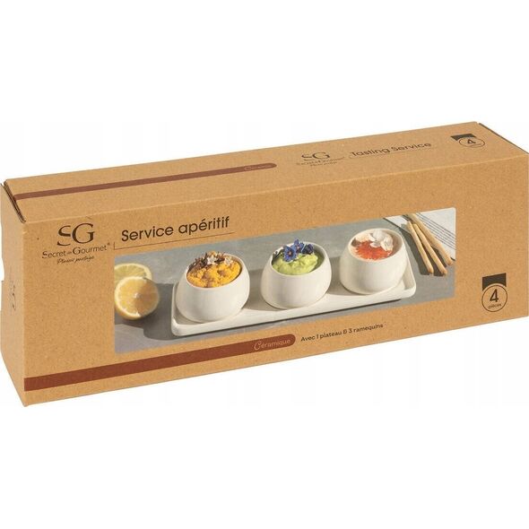 Secret de Gourmet Miseczki do dipów i przekąsek NORA, ceramiczne