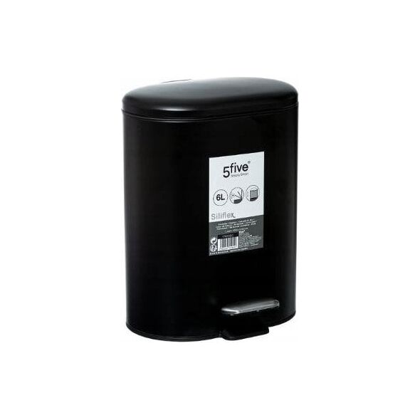 Kosz na śmieci 5five Kosz na śmieci z pedałem SILIFLEX, 6 L, czarny