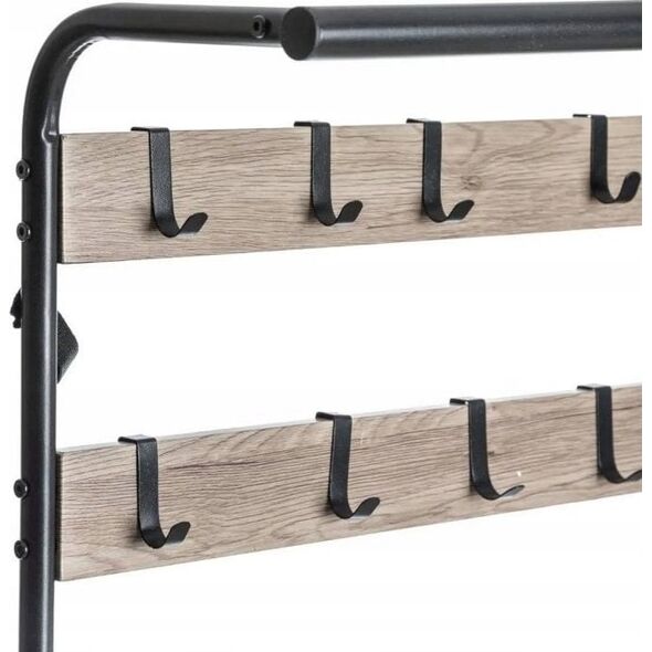 5five Wieszak do przedpokoju na kurtki + 2 półki na buty, 74x34x170 cm