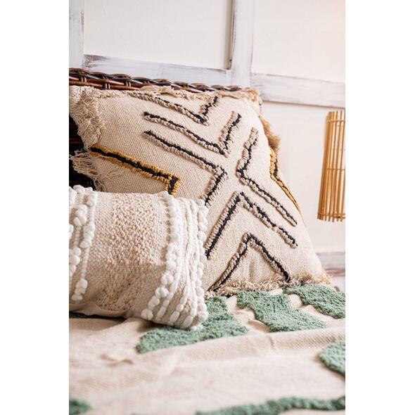Home Styling Collection Poduszka boho z frędzlami, 45 x 45 cm